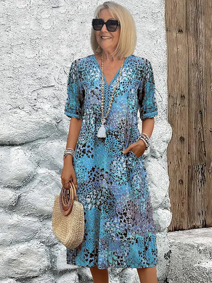 Susan | Chic midi dress with flattering tummy coverage