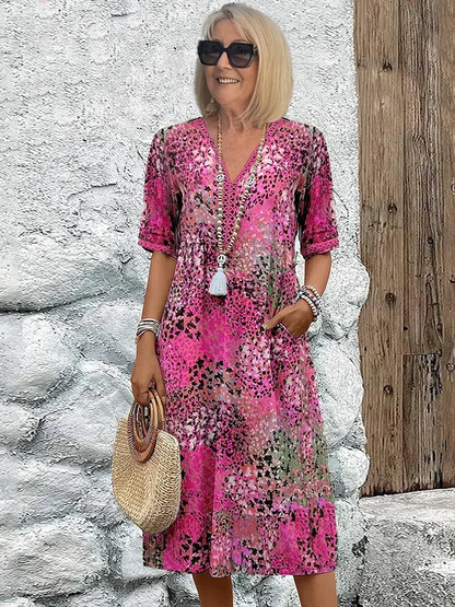 Susan | Chic midi dress with flattering tummy coverage