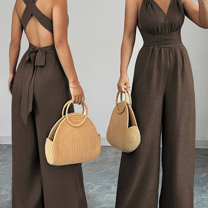 Emily | Elegant Linen and Cotton Jumpsuit