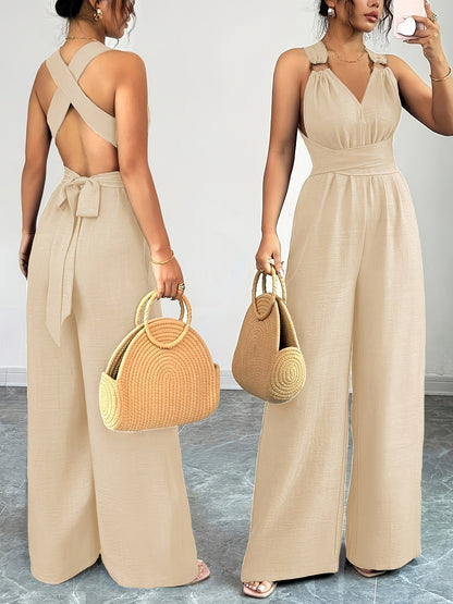 Emily | Elegant Linen and Cotton Jumpsuit