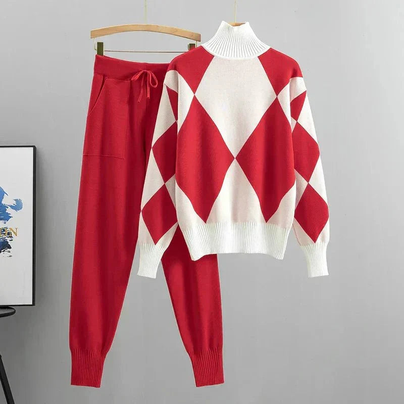 Women's Two-Piece Set | Geometric Design