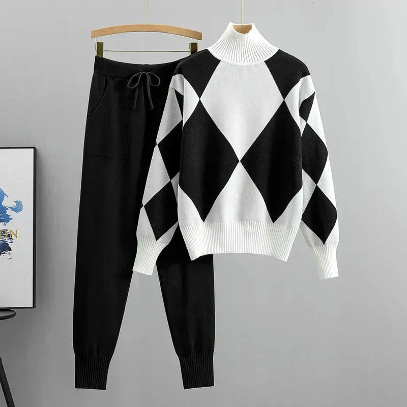 Women's Two-Piece Set | Geometric Design