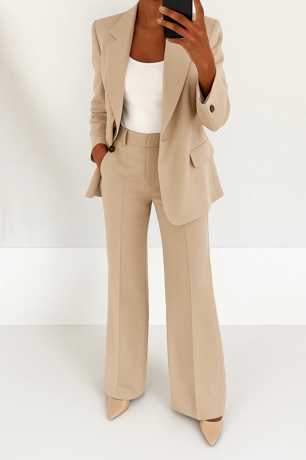 Women's Two-Piece Suit | Long-sleeve blazer and Trousers