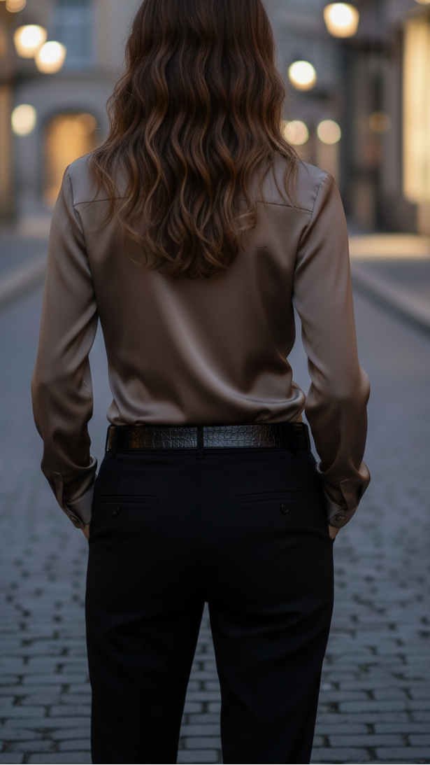 Isabelle | Chic Lace-Up Blouse for Effortless Style