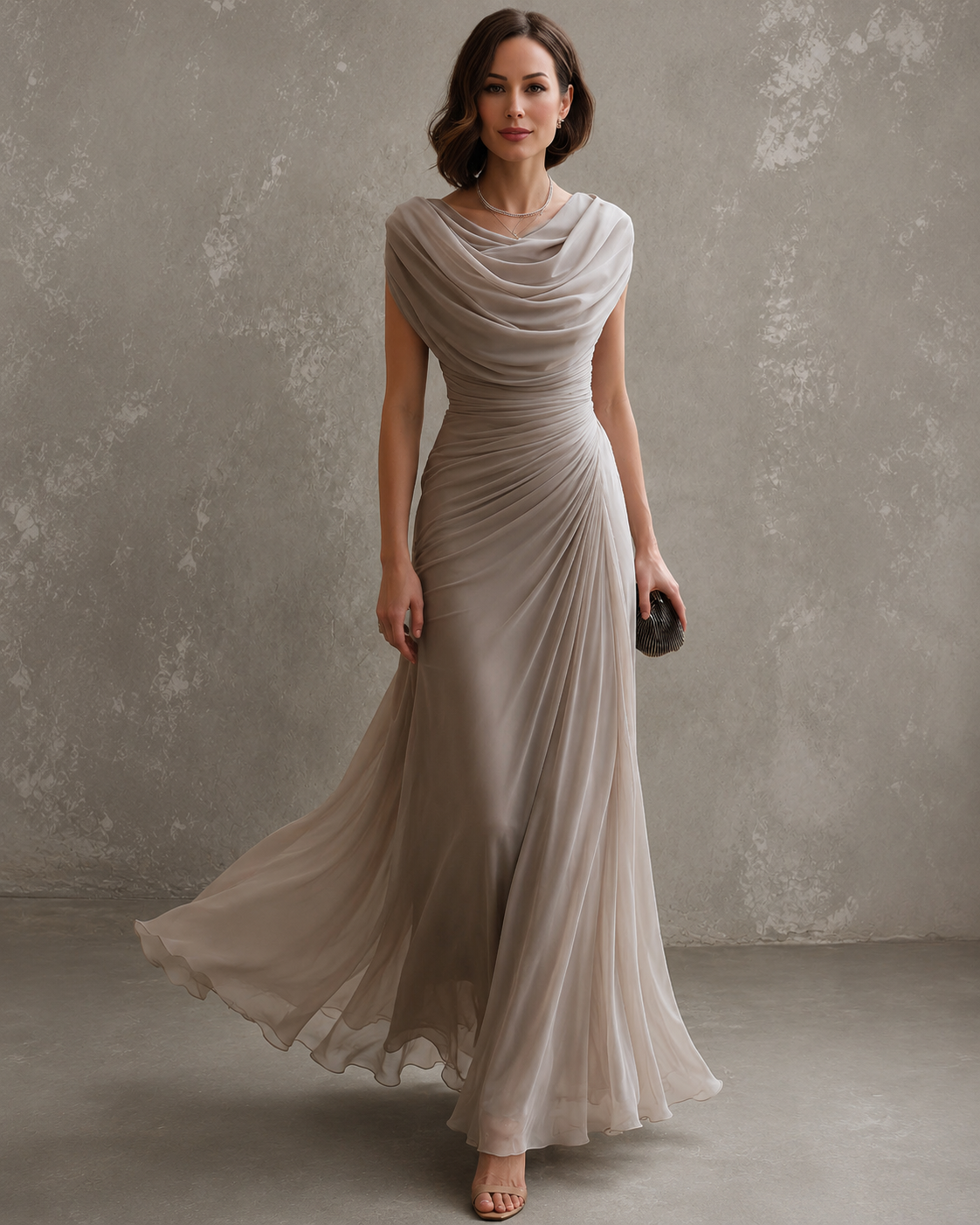 Delphine | Elevated coastal maxi with flowing drape
