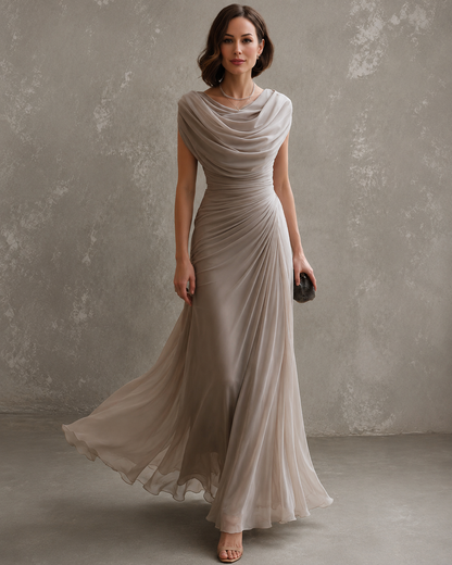 Delphine | Elevated coastal maxi with flowing drape