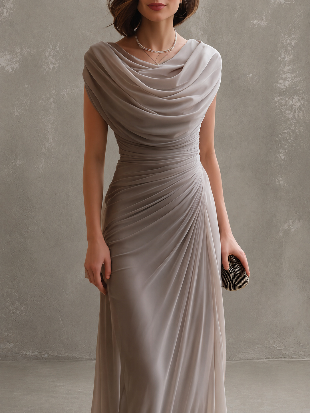 Delphine | Elevated coastal maxi with flowing drape