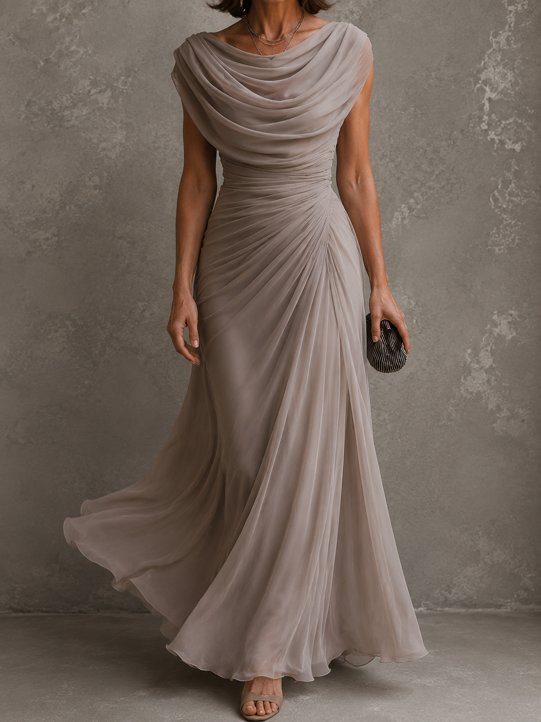 Delphine | Elevated coastal maxi with flowing drape