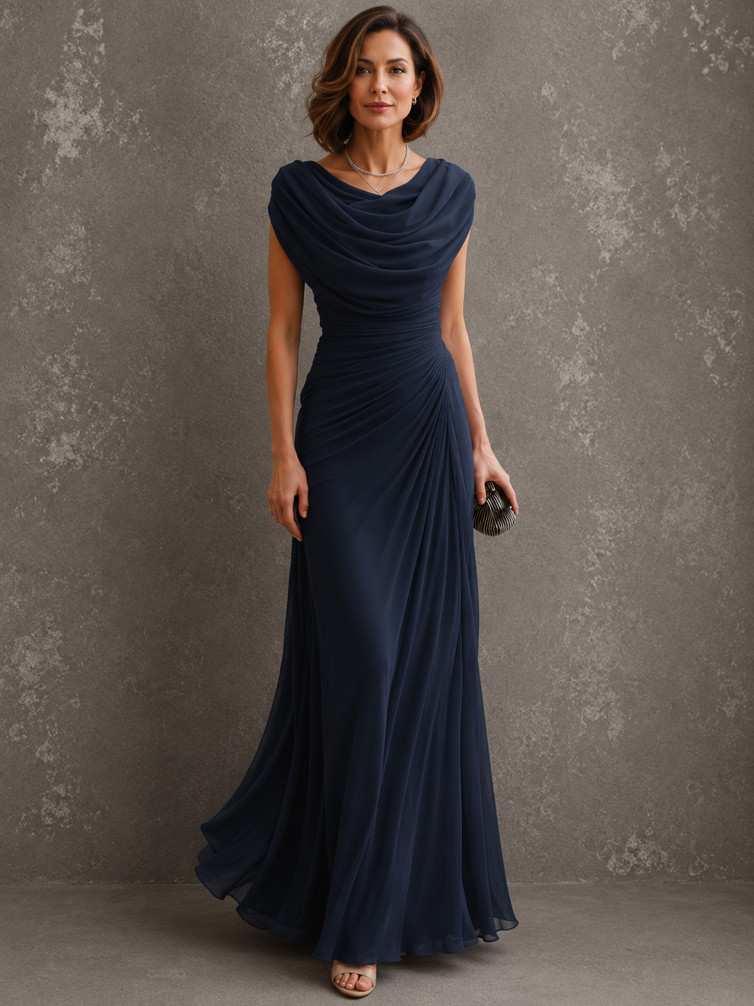 Delphine | Elevated coastal maxi with flowing drape
