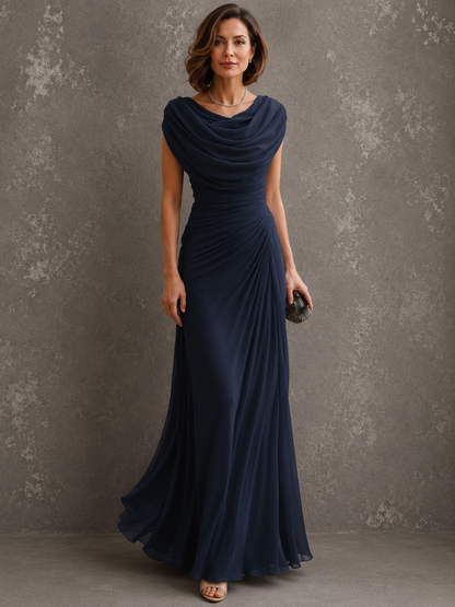 Delphine | Elevated coastal maxi with flowing drape