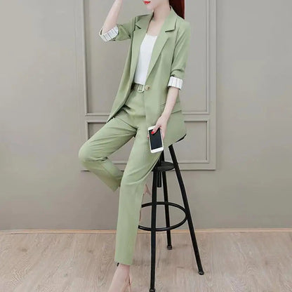 Joanna | Chic Blazer and Sleek Pants Ensemble