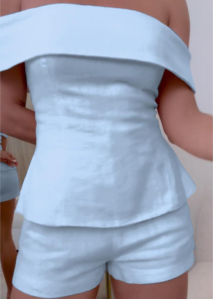 Women's Two-Piece Set | Strapless Style Top Short Pants