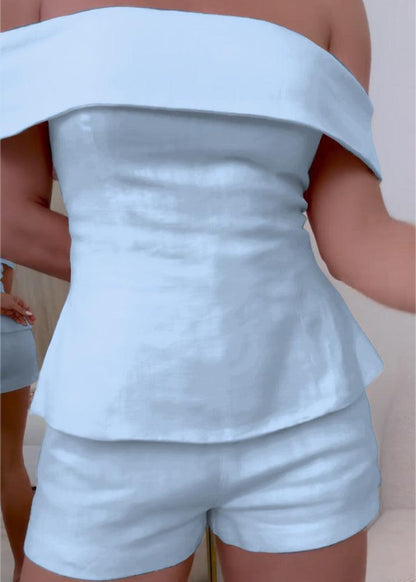 Women's Two-Piece Set | Strapless Style Top Short Pants