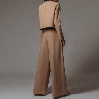 Lily | Chic Cropped Top and Wide-Leg Trouser Set