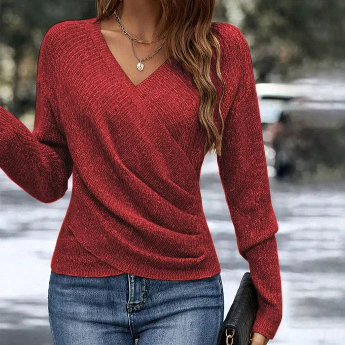 Madeline | Flattering V-Neck Wrap Top with Relaxed Fit