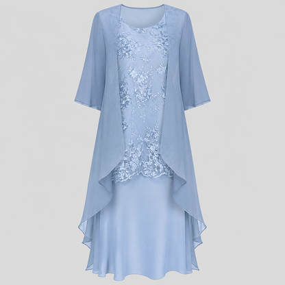 Naomi | Elegant chiffon two-piece dress for timeless style