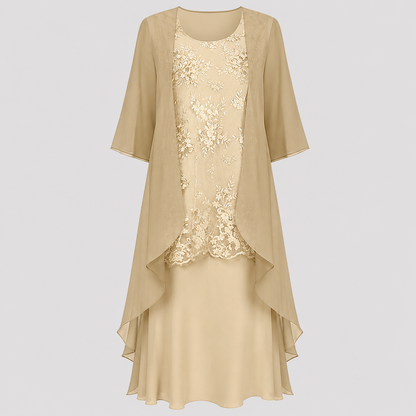 Naomi | Elegant chiffon two-piece dress for timeless style