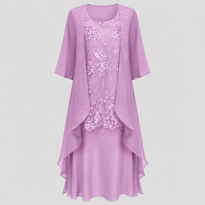 Naomi | Elegant chiffon two-piece dress for timeless style