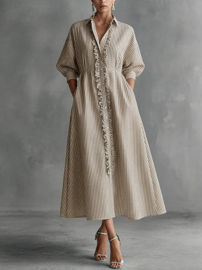 Elin | Stripe Maxi Dress