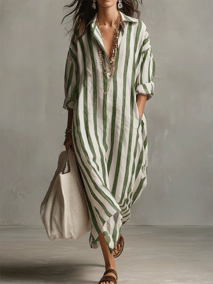 Liora | Stripe Oversized Maxi Dress