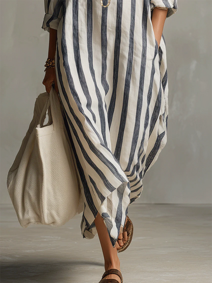 Liora | Stripe Oversized Maxi Dress