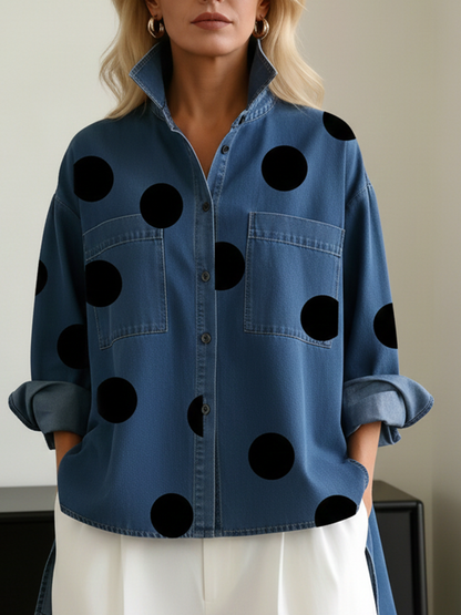 Florence | Effortlessly refined polka dot overshirt