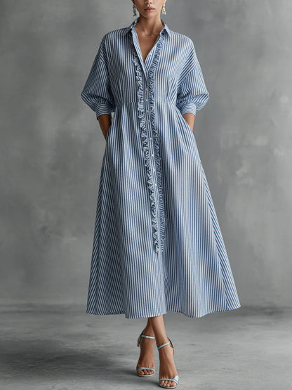 Elin | Stripe Maxi Dress