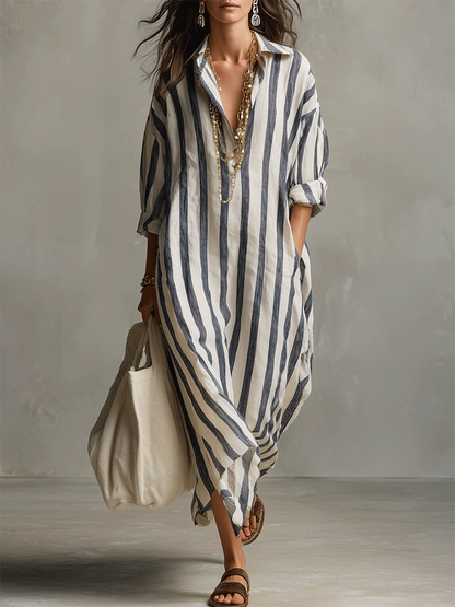 Liora | Stripe Oversized Maxi Dress
