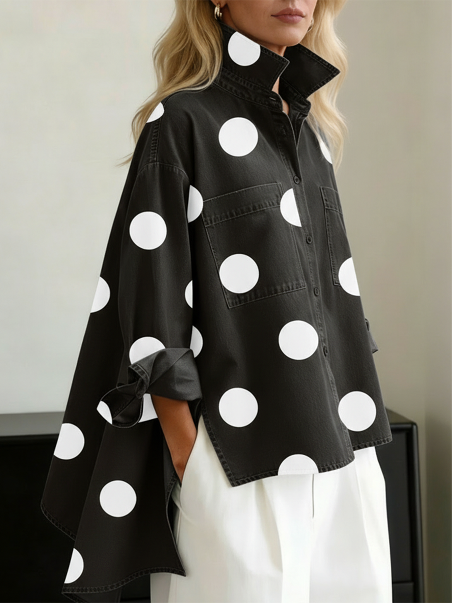 Florence | Effortlessly refined polka dot overshirt