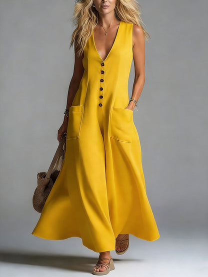 Noa | Button Flow Maxi Dress