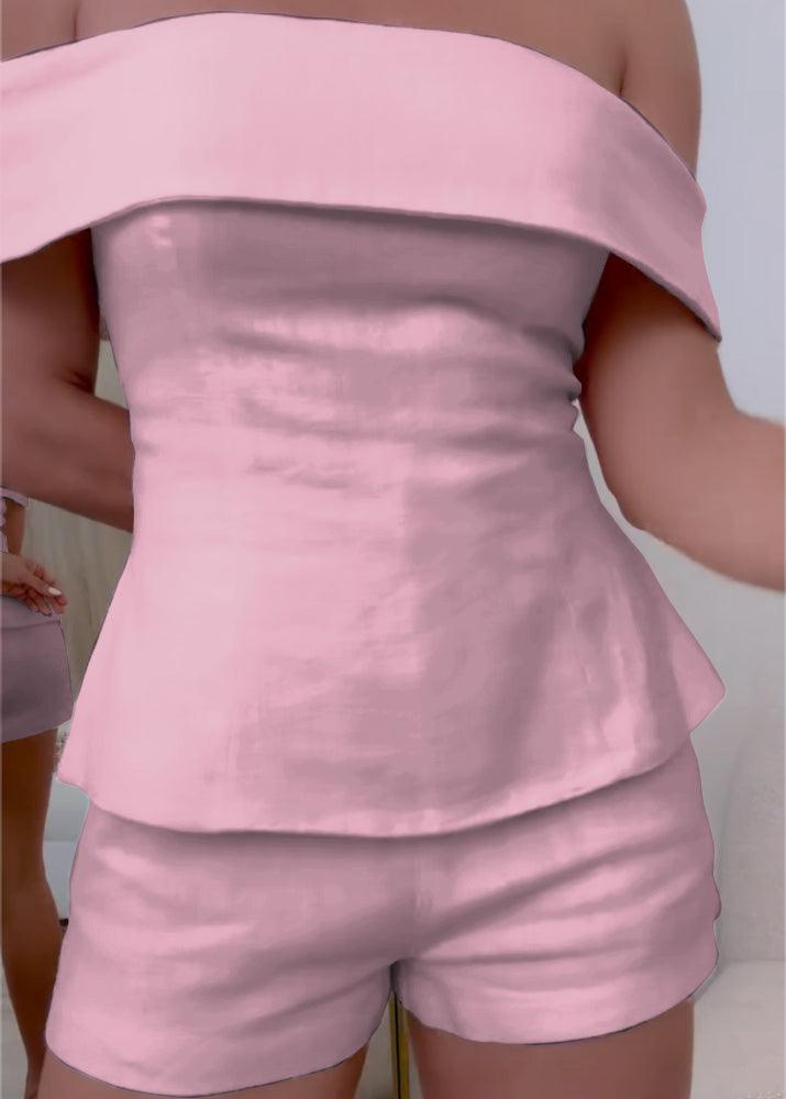 Women's Two-Piece Set | Strapless Style Top Short Pants