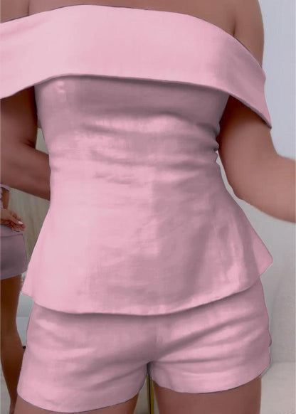 Women's Two-Piece Set | Strapless Style Top Short Pants