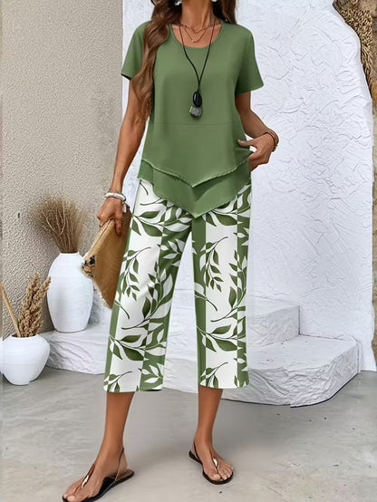 Women's Two-Piece Set | Botanical Print