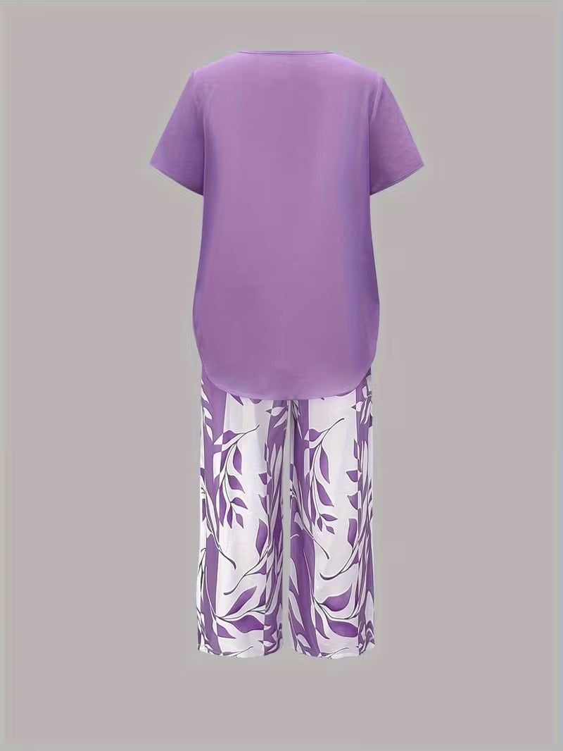 Women's Two-Piece Set | Botanical Print