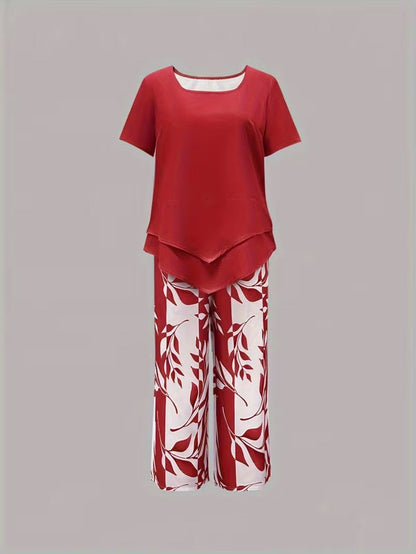 Women's Two-Piece Set | Botanical Print