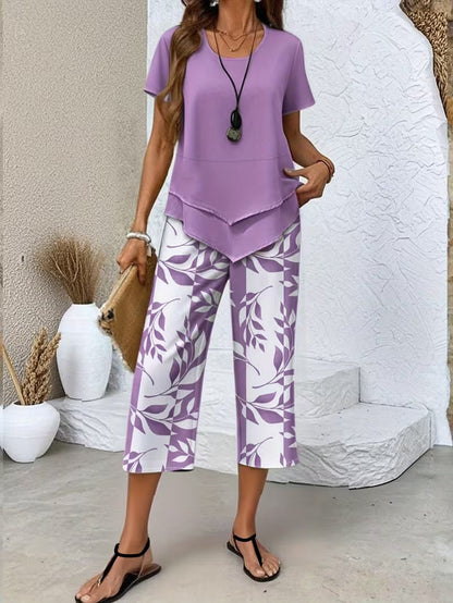 Women's Two-Piece Set | Botanical Print