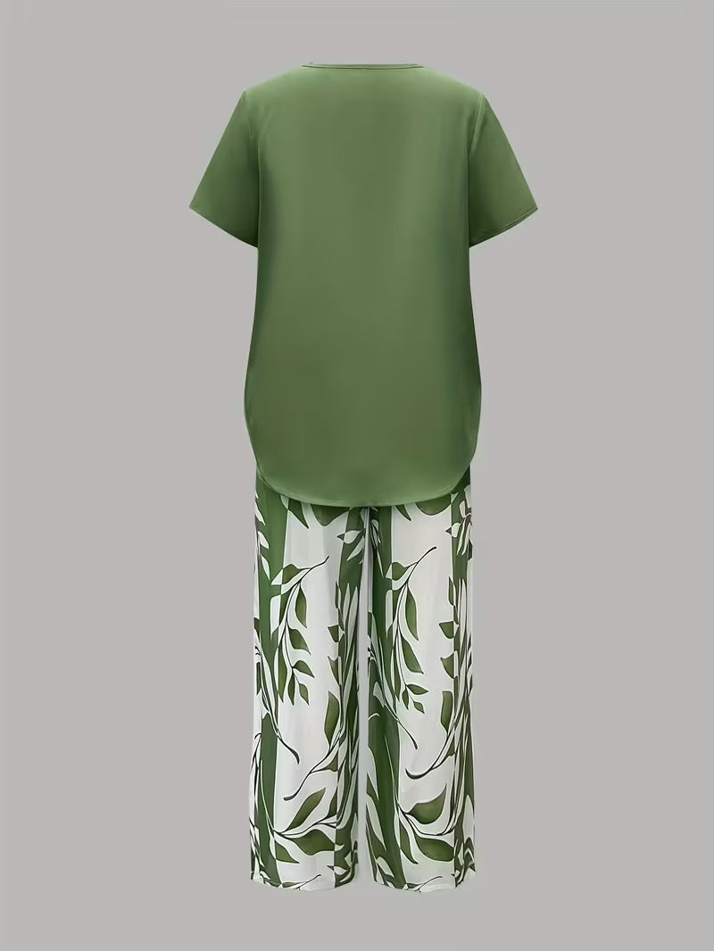 Women's Two-Piece Set | Botanical Print