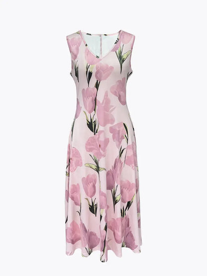 Women's Maxi Dress with Jacket Set | Pink Floral