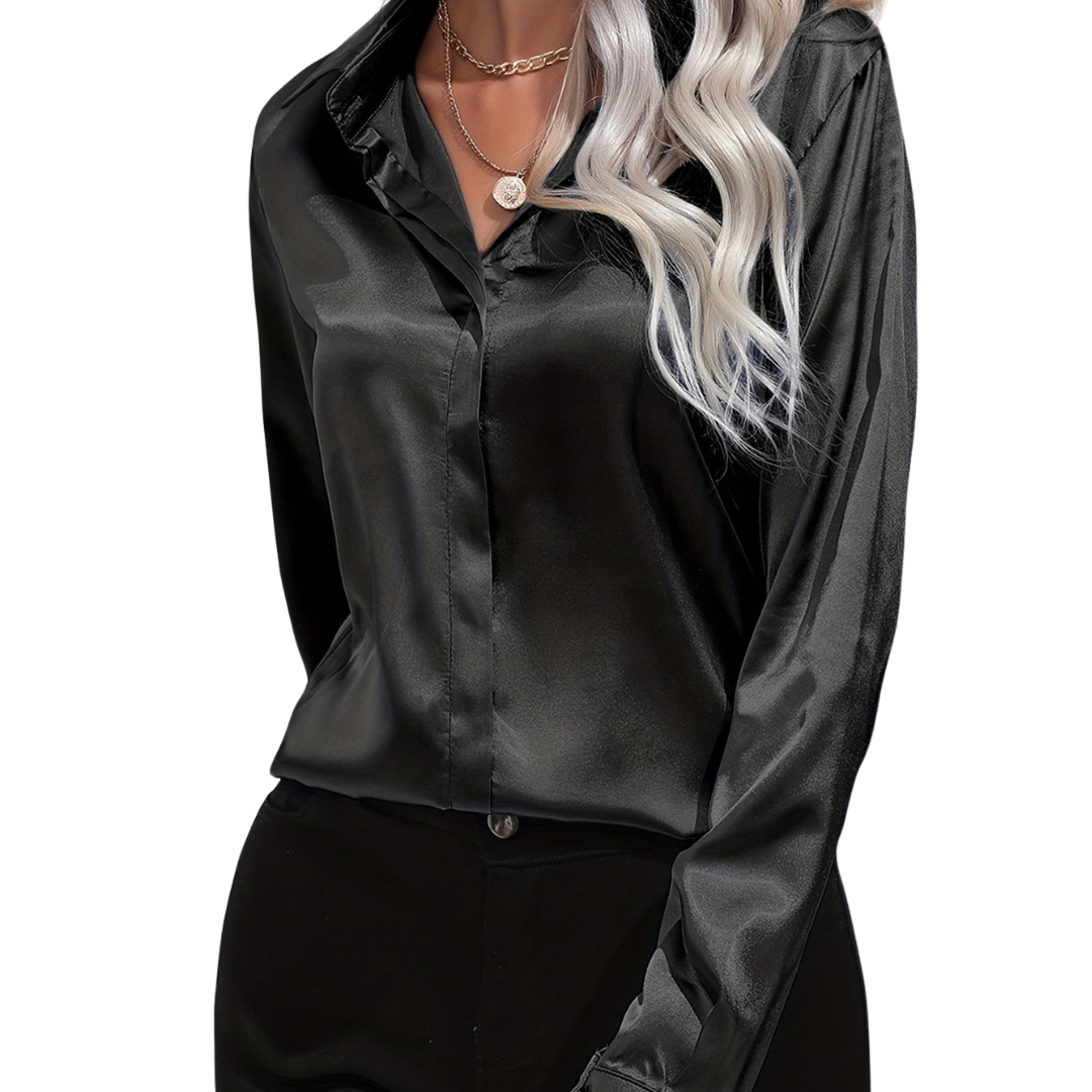 Sarah | Chic Long Sleeve Button-Down Blouse