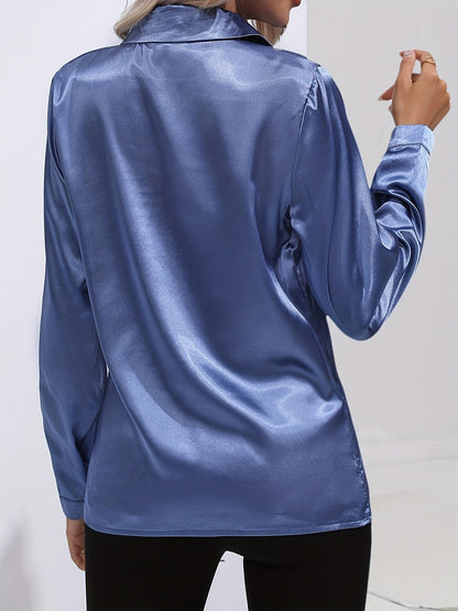 Sarah | Chic Long Sleeve Button-Down Blouse