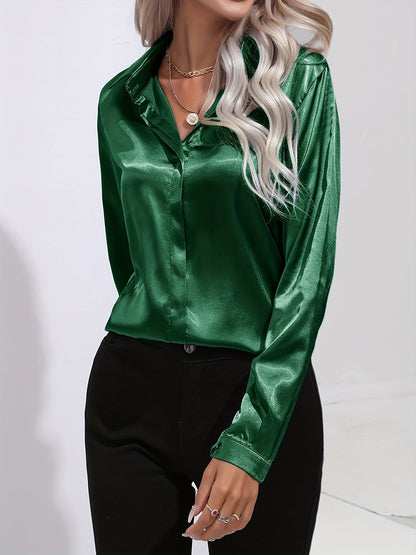 Sarah | Chic Long Sleeve Button-Down Blouse