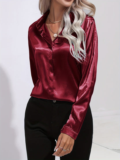 Sarah | Chic Long Sleeve Button-Down Blouse