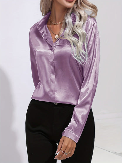 Sarah | Chic Long Sleeve Button-Down Blouse