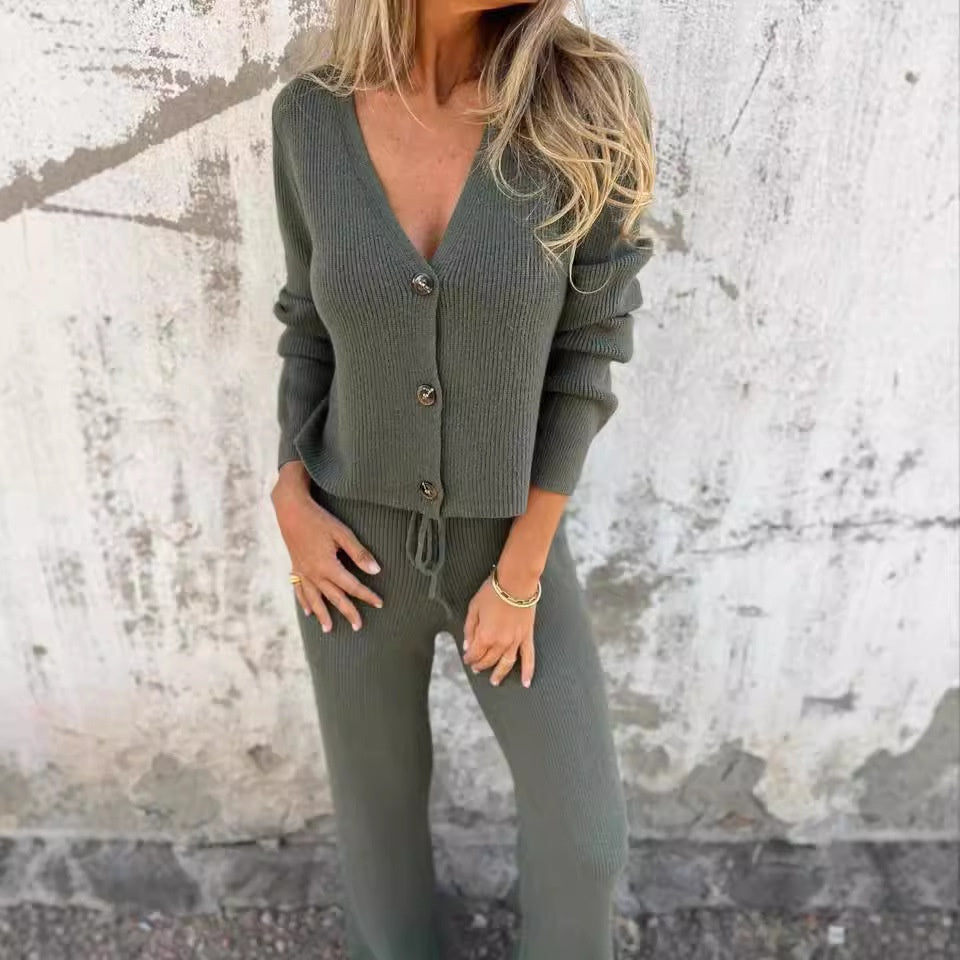 Women's Two-Piece Set  | Cardigan and Pants