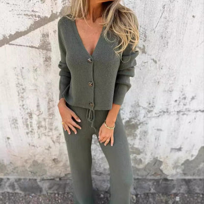 Women's Two-Piece Set  | Cardigan and Pants