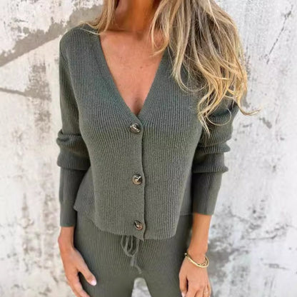 Women's Two-Piece Set  | Cardigan and Pants