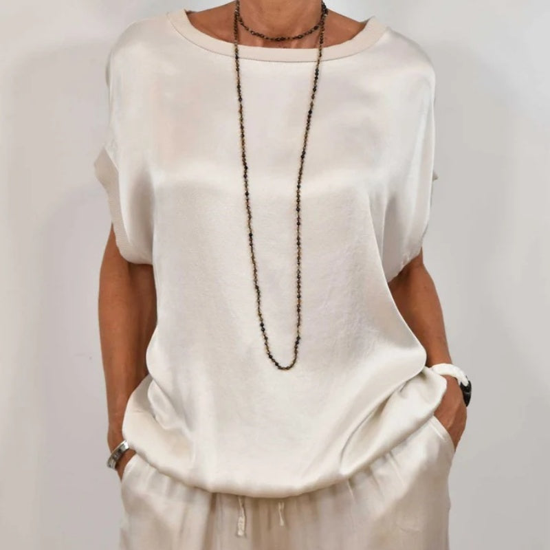 Women's Two-Piece Set | Loose Silhouette Top and Pants