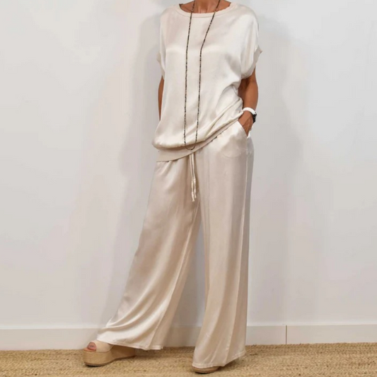 Women's Two-Piece Set | Loose Silhouette Top and Pants