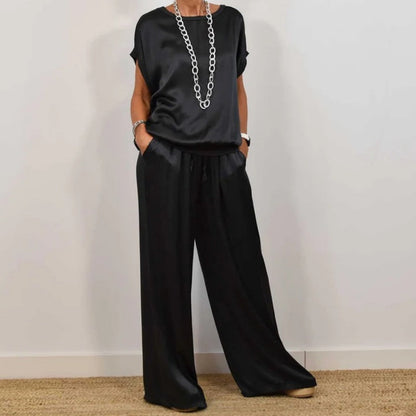 Women's Two-Piece Set | Loose Silhouette Top and Pants