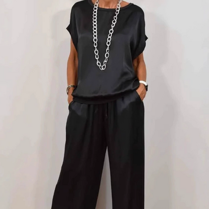 Women's Two-Piece Set | Loose Silhouette Top and Pants